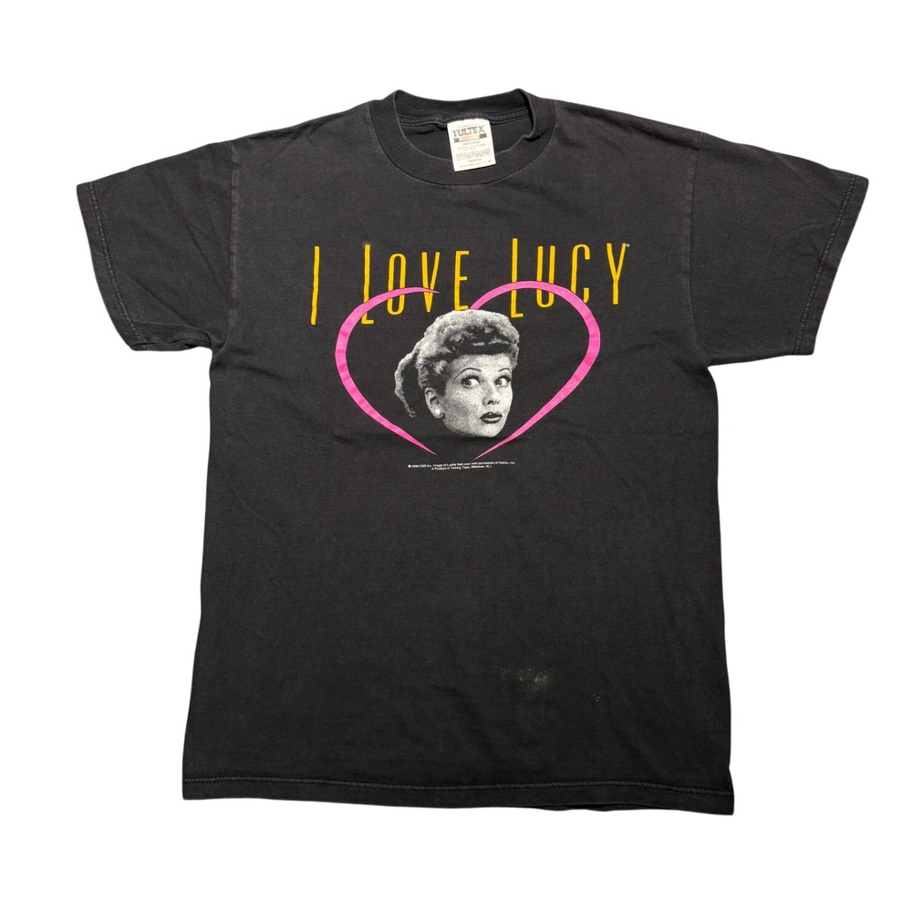 Vintage 1998 I Love Lucy T-Shirt Tultex Black Medium Lucille Ball TV Show Tee